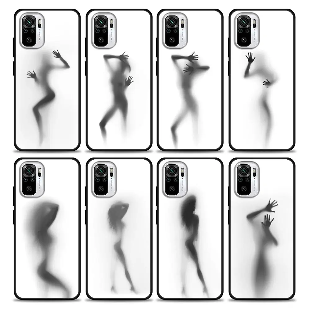 

Sexy Woman Poses N-Nudes Art Silicone Case For Xiaomi Redmi Note 10 Pro 8 9 11 Pro Plus 7 8T 9T 10S 11S 11T 5G Soft Cover