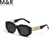 fashion polygon women sunglasses vintage square chain men glasses touring driving lunette de soleil femme uv400