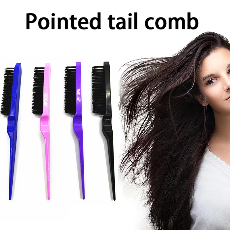 

1 Pcs Hairdressing Hair Comb Teasing Backcombing Hair Brush Salon Supply Hair Fluffy Professional Styling Tools 4 Colors New