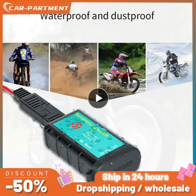 

Sae Socket Sae To Usb Adapter 1.4m Ot Temperature Resistant Motorcycle Usb Charger Independent Switch Button Dc12-24v 6-30v