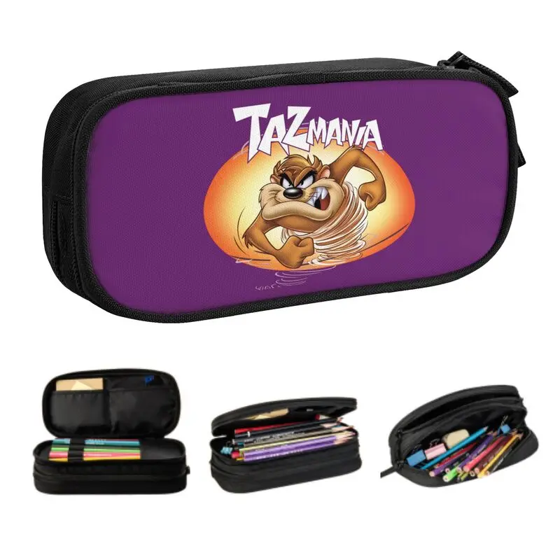 

Пеналы для мальчиков и девочек Taz Mania, тазманийский дьявол, большие размеры, школьные принадлежности