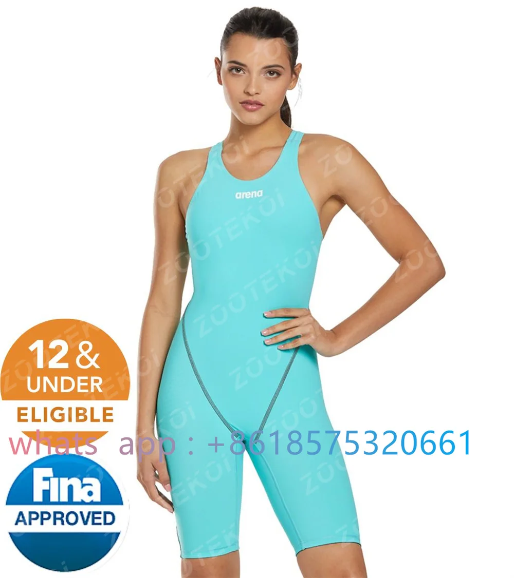 Girl's Swimsuit One Piece Bodysuit Open Water Learn Swimming Teenager Child Professional Swimming Suit For Sports Training 2022