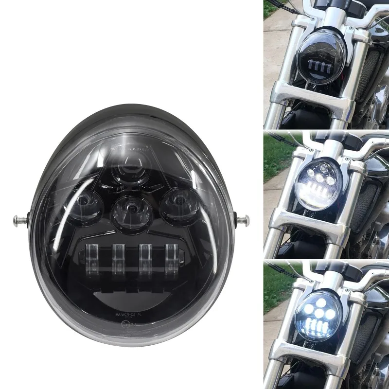 Фото Светодиодная фара N26R для мотоциклов V-Rod Muscle Rod VRSCA VRSCB VRSCF с защитой для фары №4