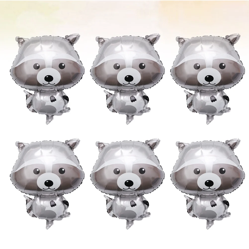 

6 Pcs Bunny Decor Kids Birthday Foil Balloon Christmas Party Balloon Decorate Woodland Animal Balloons Zoo Animal Ballon Baby