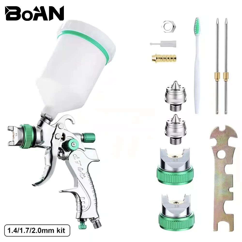 

HVLP Upper Pot Automotive Paint Spray Gun High Atomization 1.4/1.7/2.0 Pneumatic HVLP Spray Gun Airbrush Gun Paint Spray Gun
