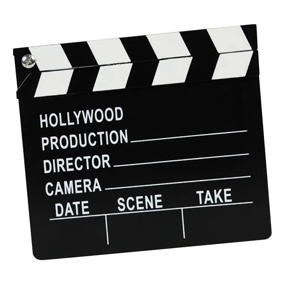 

Wooden Director's Clapper Board Film Movie Clapboard Slate Photo Props Kids Toy