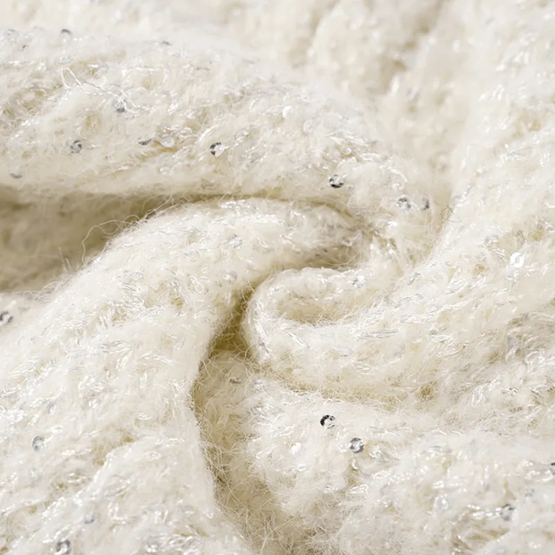 DEAT женский пуловер вязаный свободный на шнуровке с бантом и рукавами реглан