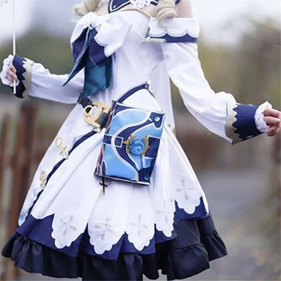 

Genshin Impact Cosplay Barbara Costume Halloween Party Anime Game Genshin Impact Barbara Cosplay Dress Outfit for Women Girls