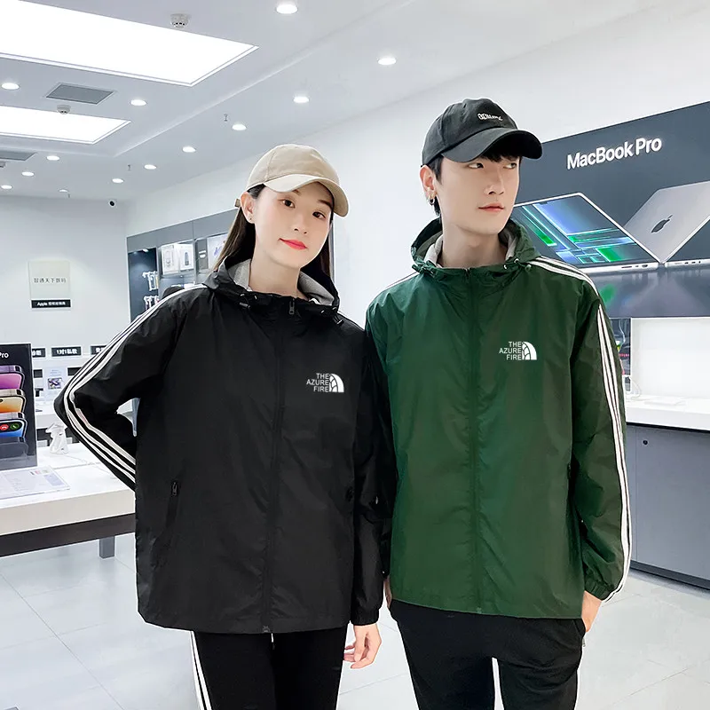 

Spring Autumn Windbreaker Jackets Men Long Sleeve Black Zipper Top Coat Male Pocket Bomber Hooded Jackets Women