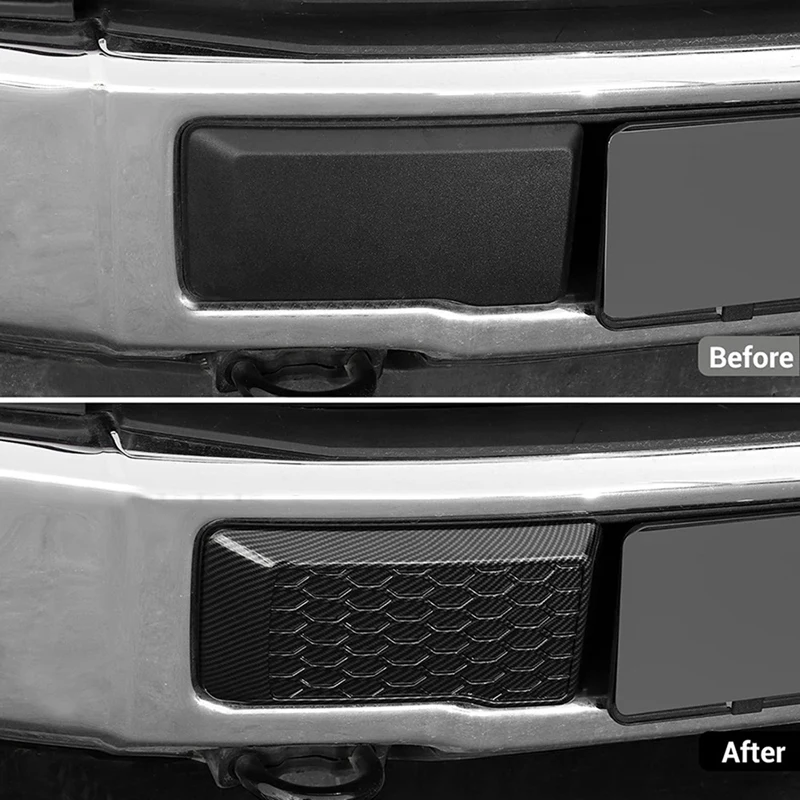 

1 пара защитных накладок на передний бампер из углеродного волокна, крышка, отделочные детали для Ford F150 2015-2020, сменные внешние левые и правые
