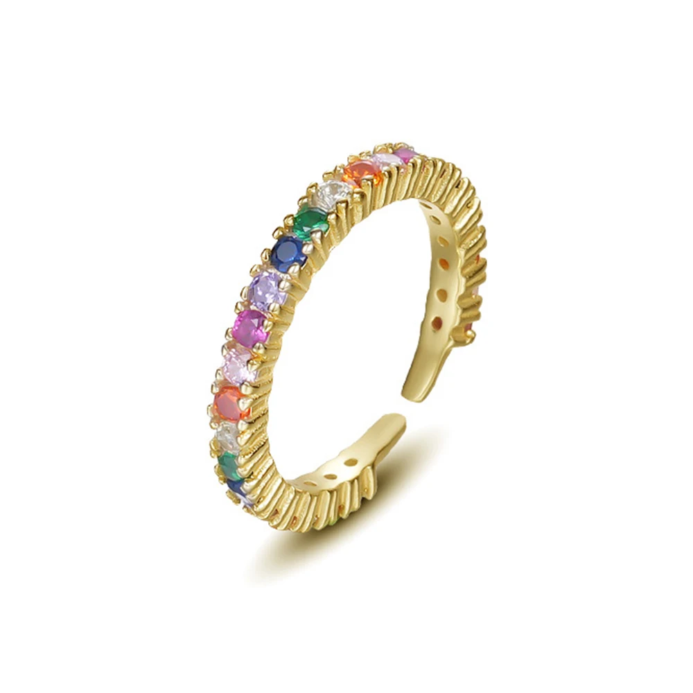 

WPB S925 Серебряные Кольца женские радужные кольца Премиум Ювелирные изделия из циркония для женщин девочек праздничные подарки свадебные тен...