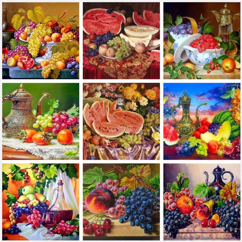 

DIY Diamond Painting New 2022 Fruit Full Diamond Mosaic Diamond Embroidery Cross Stitch Kits Diamond Art