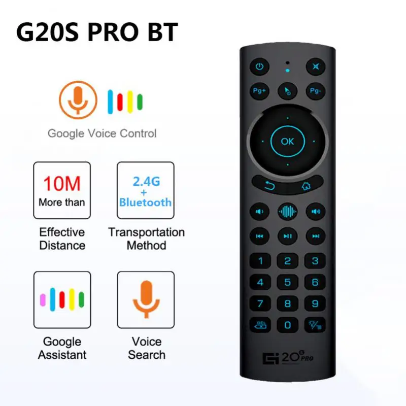 

G20BTS Plus G20S PRO 2.4G Wireless Smart Voice Backlit Air Mouse Gyroscope IR Learning Remote Control BT5.0 For Android TV BOX