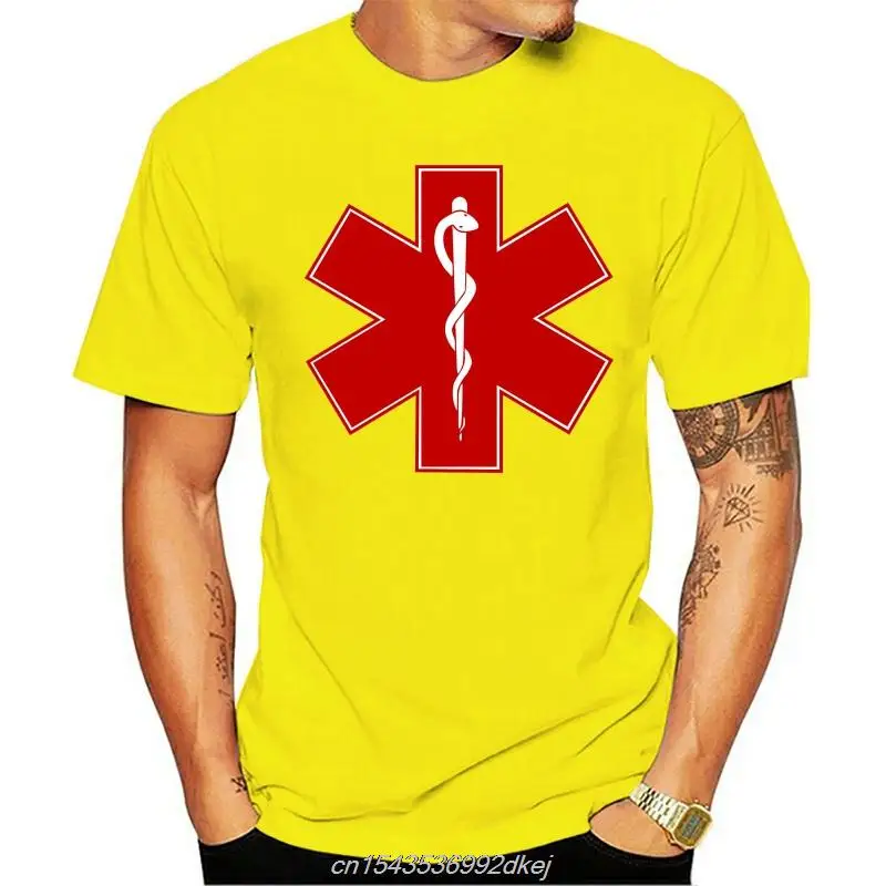 

Logo Emergency Medical Technician Ambulance T-shirt For Men Plus Size Men Cotton Tees Streetwear Men Women Cartoon Casual