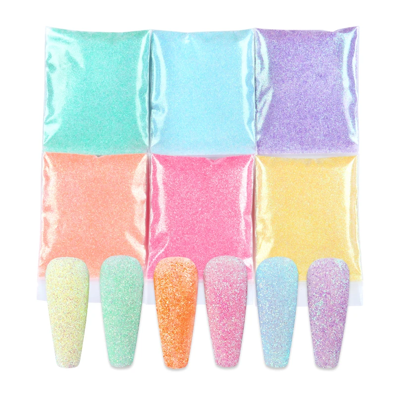 

Candy Colors Sugar Sand Effect Nail Glitter Powder for DIY Manicure Shiny Nails Art Sparkly Pigments Dust Decorations