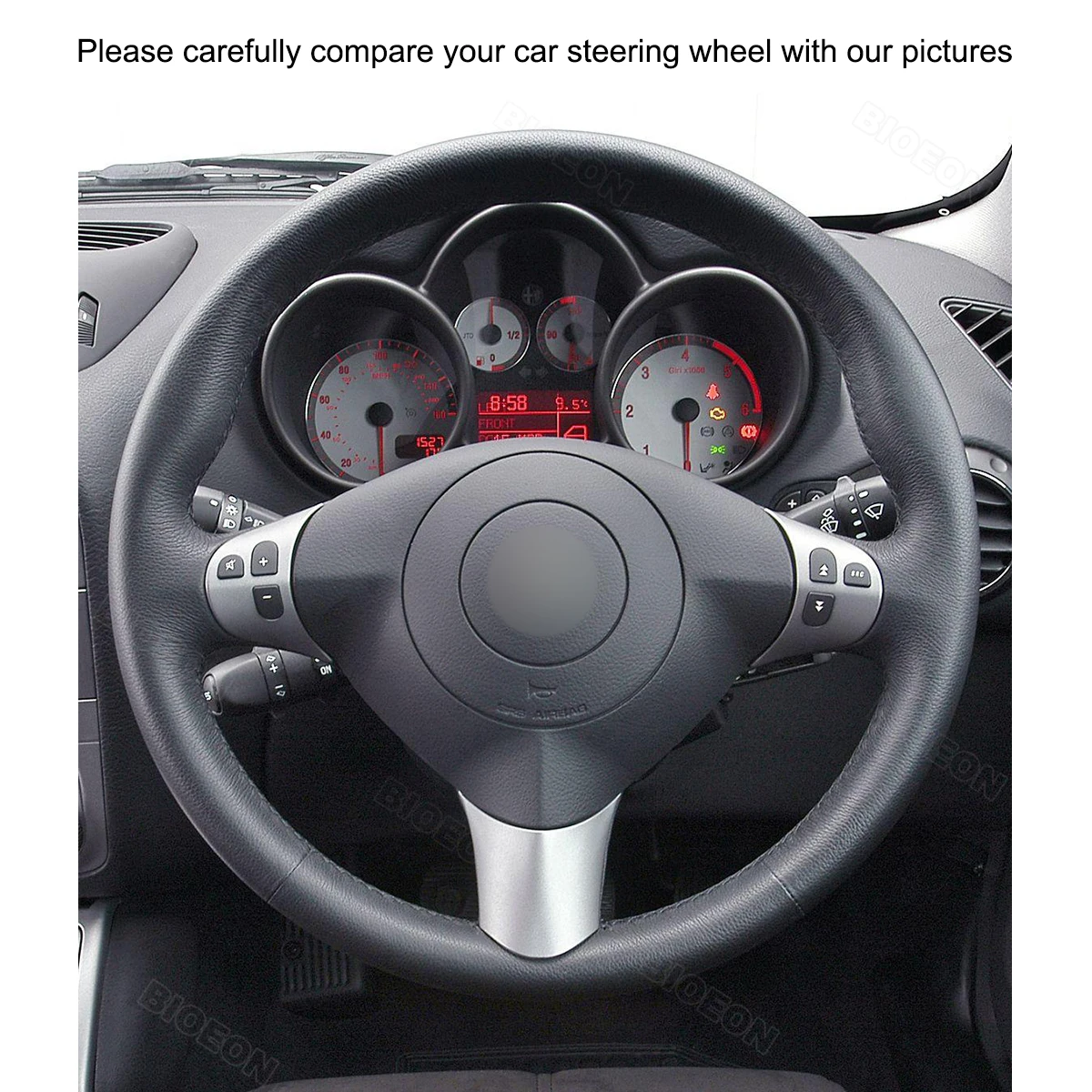Bioeon PU черная замша из углеродного волокна для Alfa Romeo 147 2000-2010 / GT 2004-2010