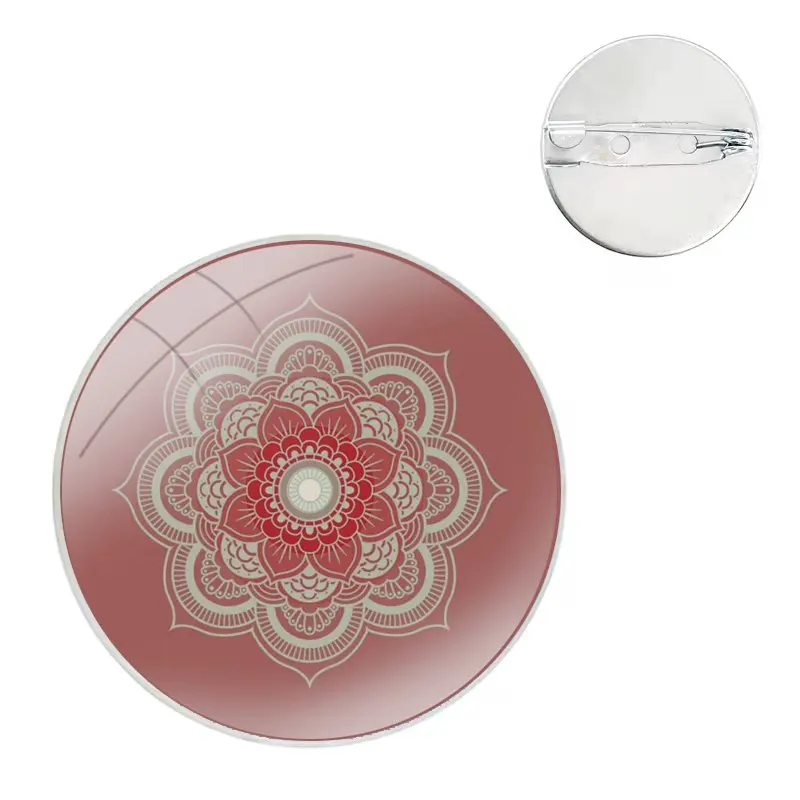 Шпилька значок дневной индийский узор мандала