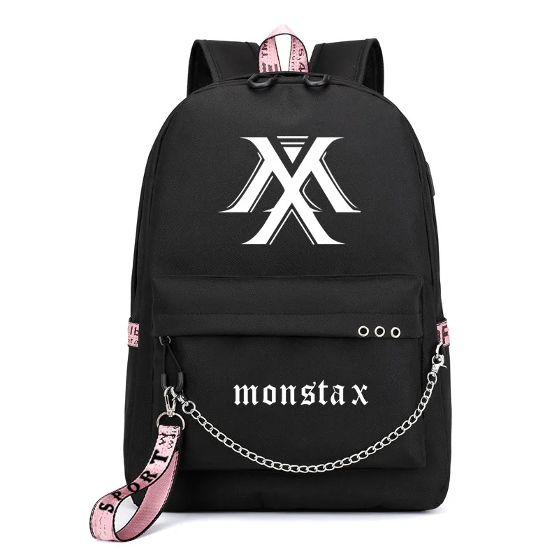 Monstax корейский звездный рюкзак школьные сумки Mochila дорожные с цепочкой для
