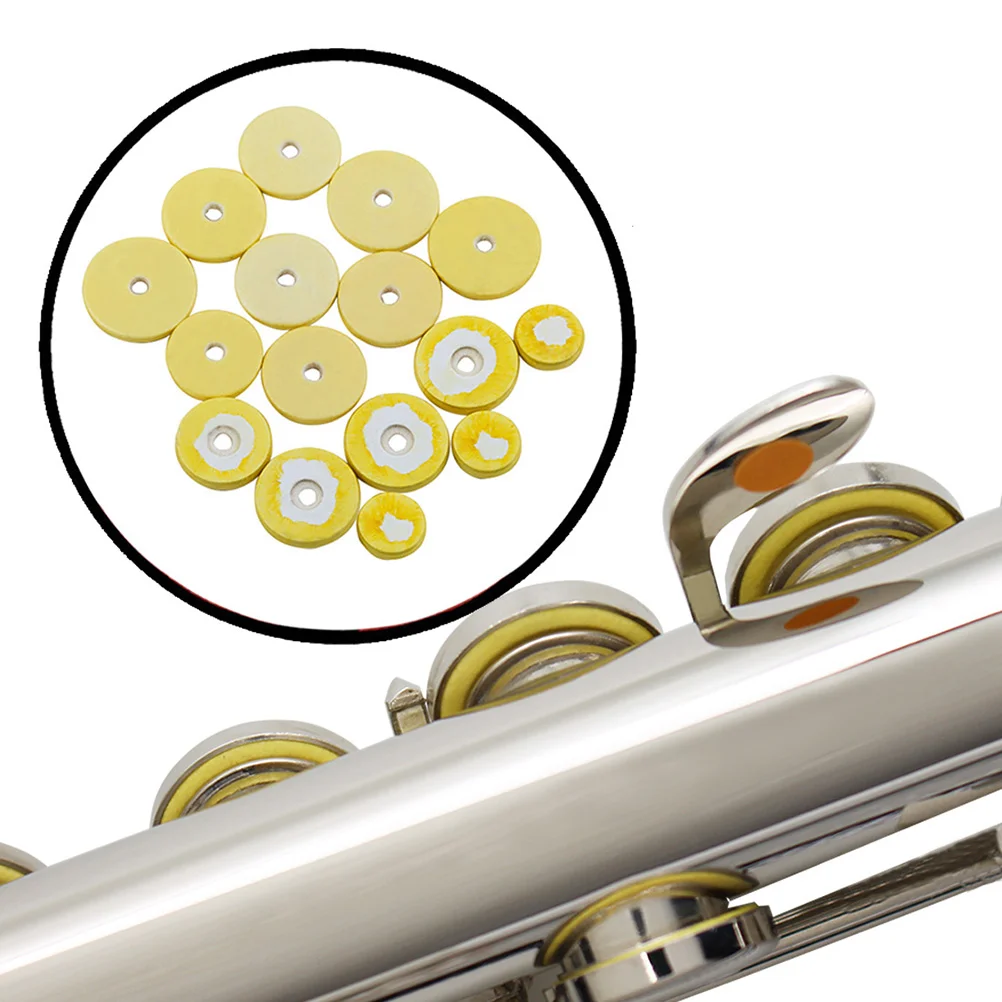 

16 in 1 Heat-resistant Elastic Replacement Sound Insulation Wear-resistant Flute Instrument Pads