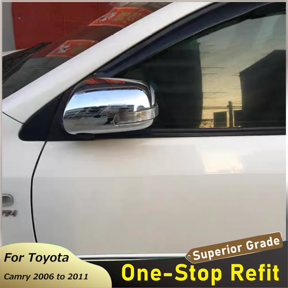 

2006 to 2011 For Toyota Camry ABS Chrome Car Side Door Rear View Mirror Cover Frame Sticker