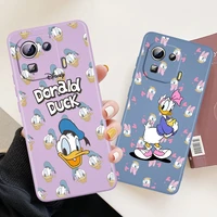 donald duck anime case for xiaomi mi 12 11 11i 10 10s 9 6 ultra lite pro se silicone liquid rope phone cover capa coque core
