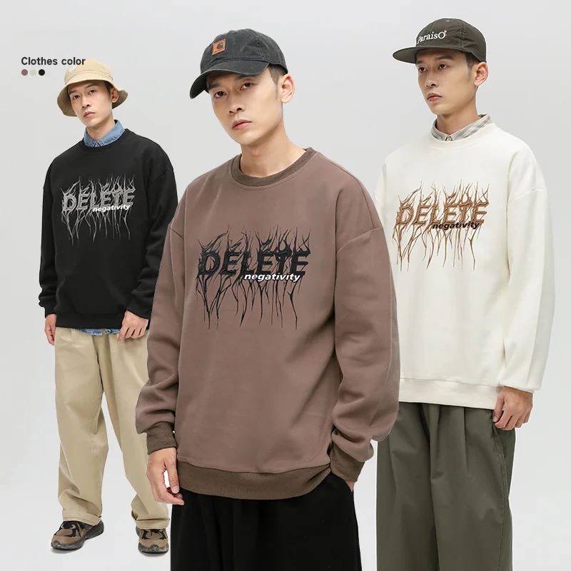 

Уличная Мужская толстовка в стиле хип-хоп 2023 толстовка с буквенным принтом для пары Новинка уличный хлопковый пуловер в стиле Харадзюку для...