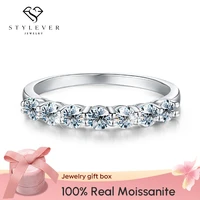 stylever real brilliant moissanite ring original 925 sterling silver engagement wedding rings for women luxury quality jewelry