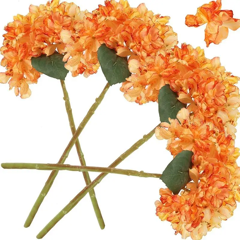 

4 Pcs Vintage Hydrangea Artificial Flowers for Decorations Faux Flowers for Floral Flower Craft Burnt Fake Flowers Arrangement