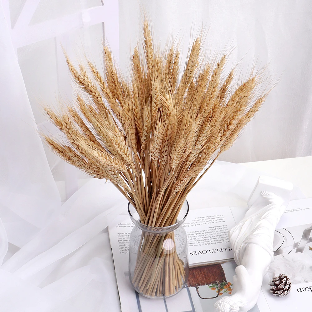 

50/100pcs wheat ear artificial flower natural dried flower home decoration table wedding decoration DIY eternal flower bouquet