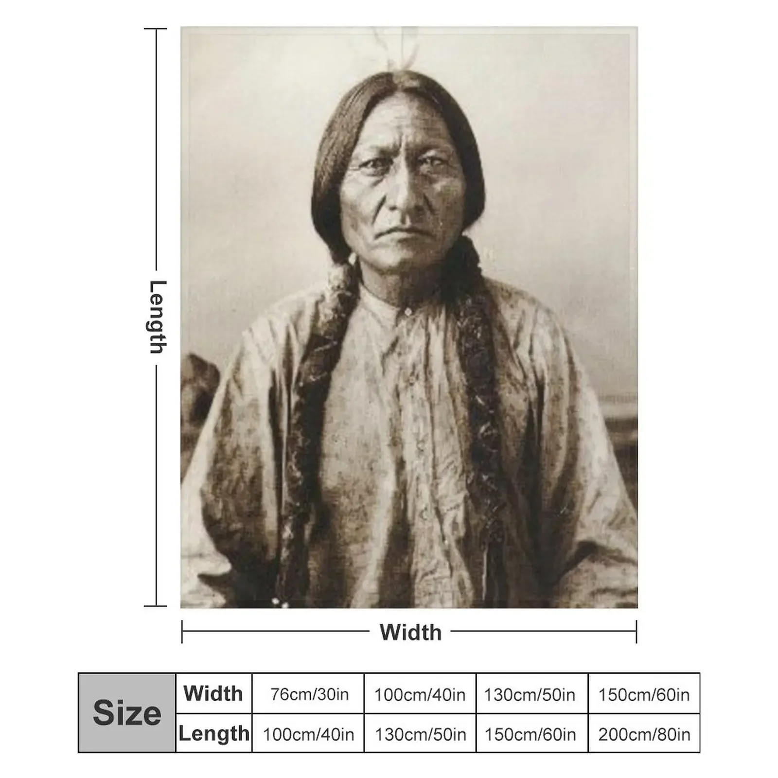 Sitting Bull - Одеяло Hunkpapa Lakota Мягкие одеяла в стиле манга