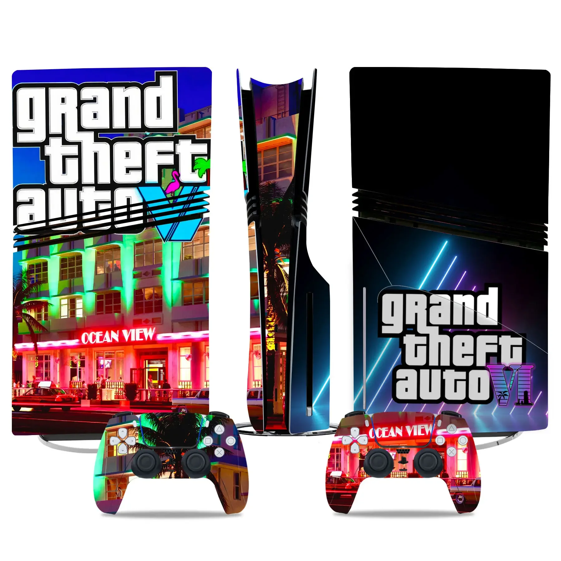 Grand Theft Auto VI GTA 6 PS5 Pro Диск Кожа Наклейка Защитная Чехол для Консоли Контроллер