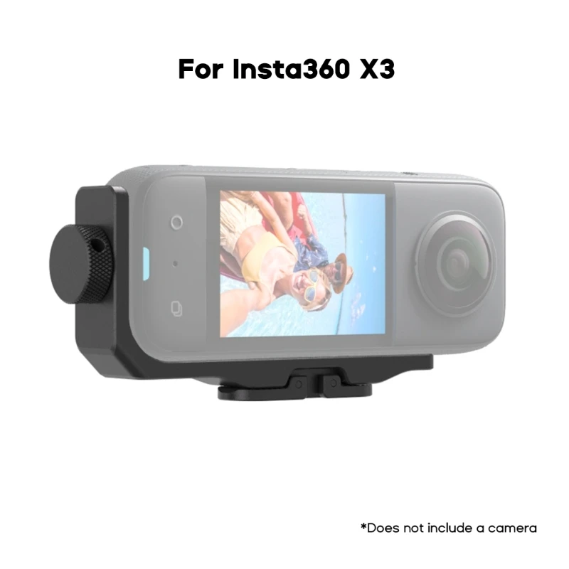 

Upgraded Horizontal Mount Action Camera Base Tripod Adapter suitable for Insta360X3 Aluminum Alloy Action Accessory