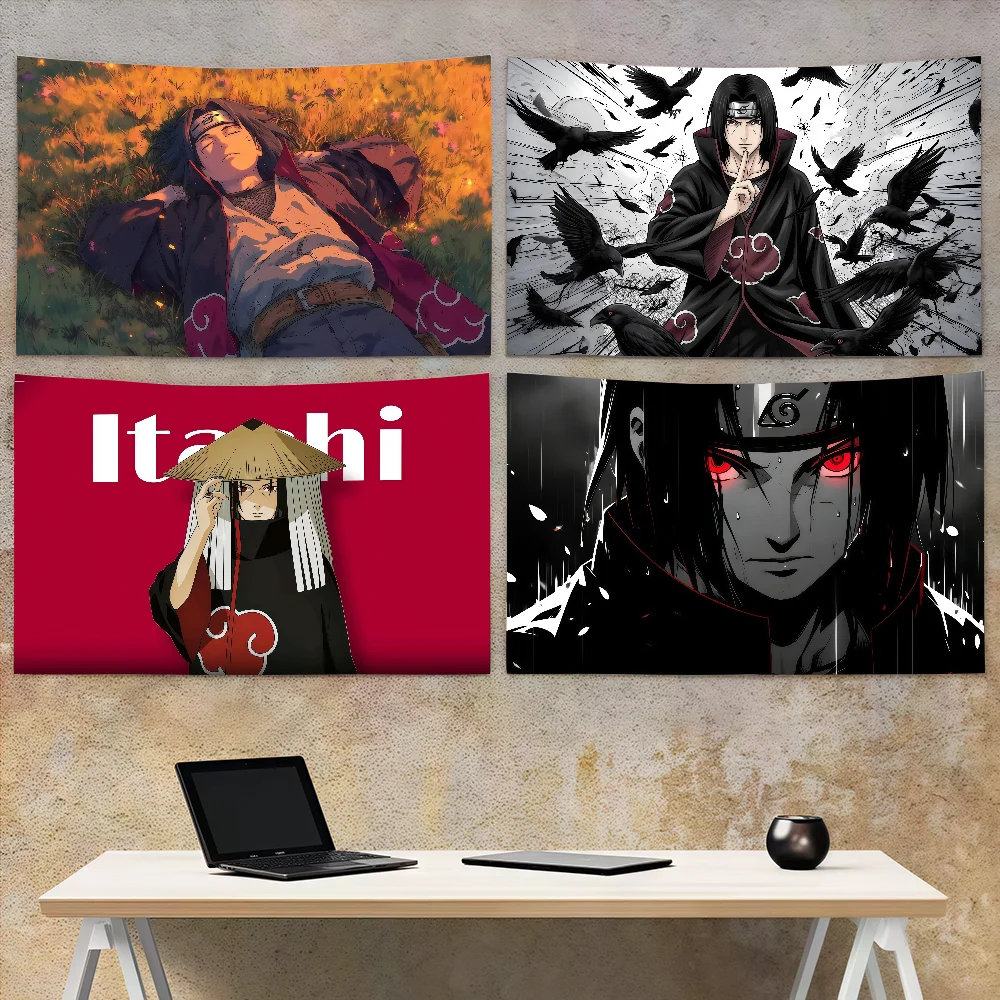 Фото Флаг-баннер I-Itachi U-Uchiha Anime N-NarutoS для декора, пикников, вечеринок, дома, кемпинга, улицы №1