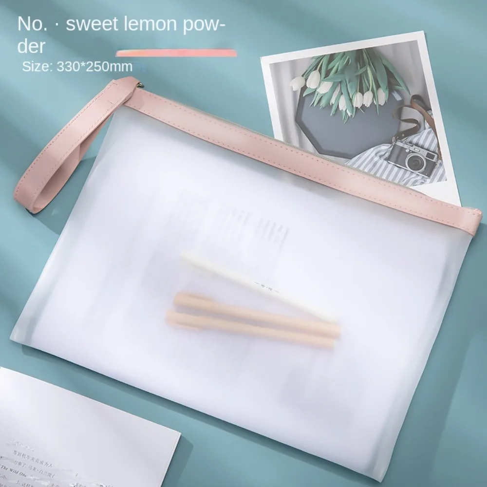 Прозрачная сумка для файлов формата А4 мягкий конверт на молнии органайзер