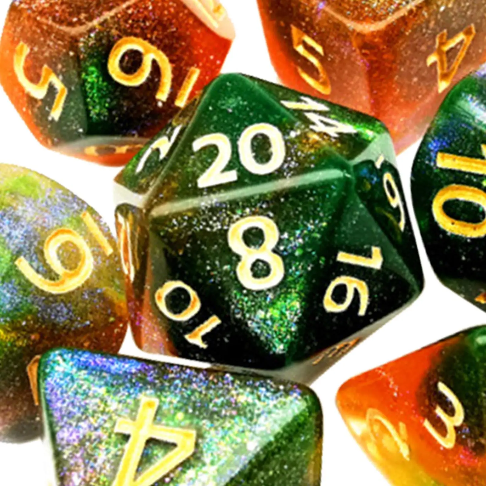 

Мини многогранные игральные кости 7 шт. блестящие игровые аксессуары для игр Dnd