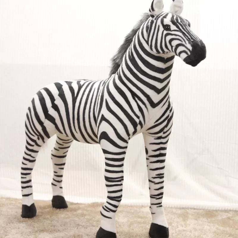 

Soft Stuffed Plush Animal Pillow Realistic Zebra for Children's Birthday Gift Home Furnishings Sofa Cushion Drop Shipping