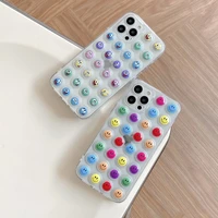 phone case for iphone 11 12 13 pro x xr xs max 7 8 plus se2 colorful smiley face reliver stress bubble clear soft tpu phone case