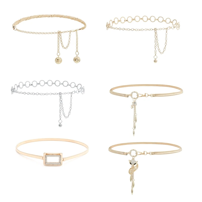 

Dress Chain Belt Decorative Belts For Women Dresses Fox Pendant Body Chain Jewel