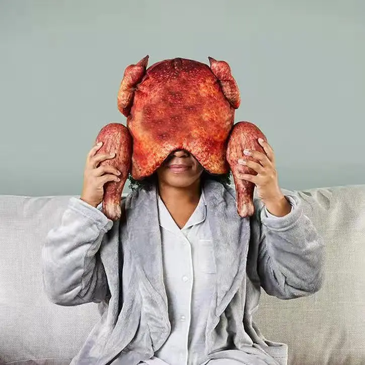 

Deep Fried Turkey Pillow / Sleep Mask for party thanksgiving