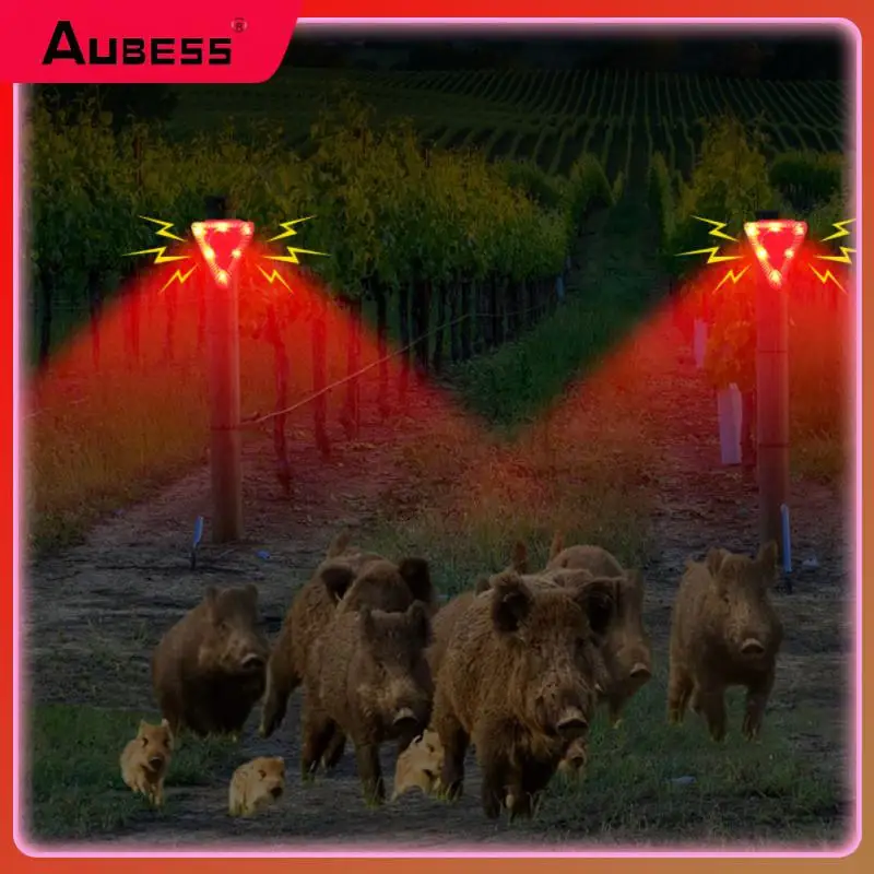 6 Flashing Red Leds Animal Repellent Alarm Safe Animal Repellent Light Solar Light Alarm Drive Away Wild Animals Home Security