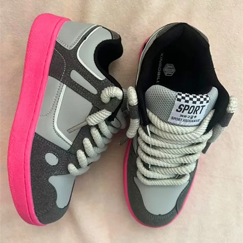 

2023 студенческие шикарные кроссовки, мужские и женские кроссовки на толстой подошве, женская обувь