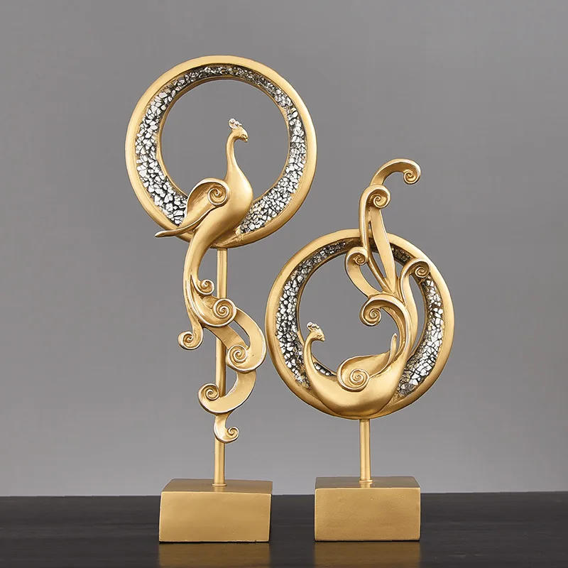 Креативные украшения для дома поделки Феникс китайские настольные статуэтки