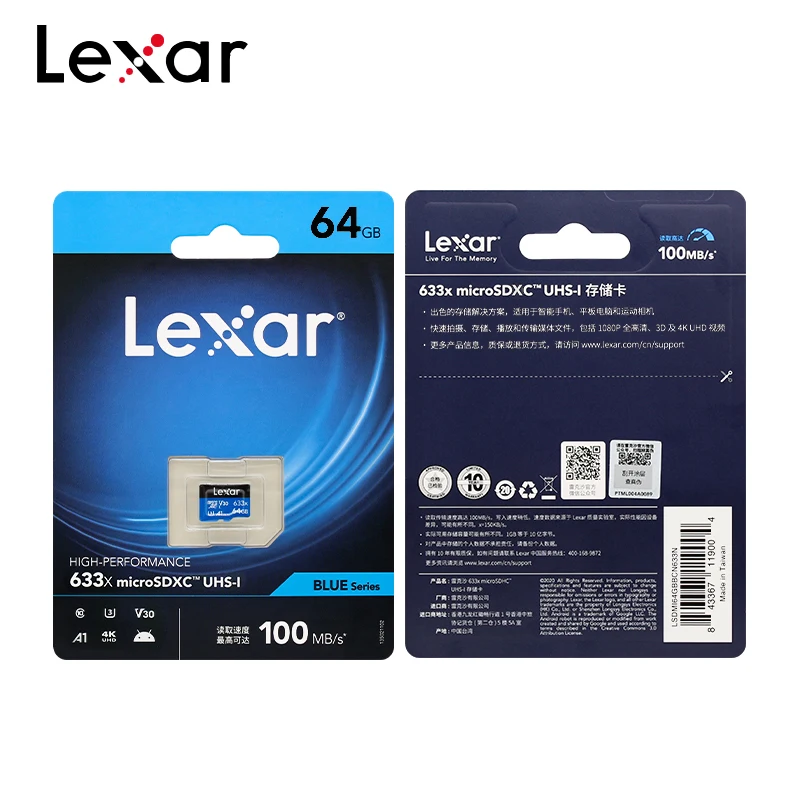Карта Micro SD Lexar 512 ГБ 256 128 64