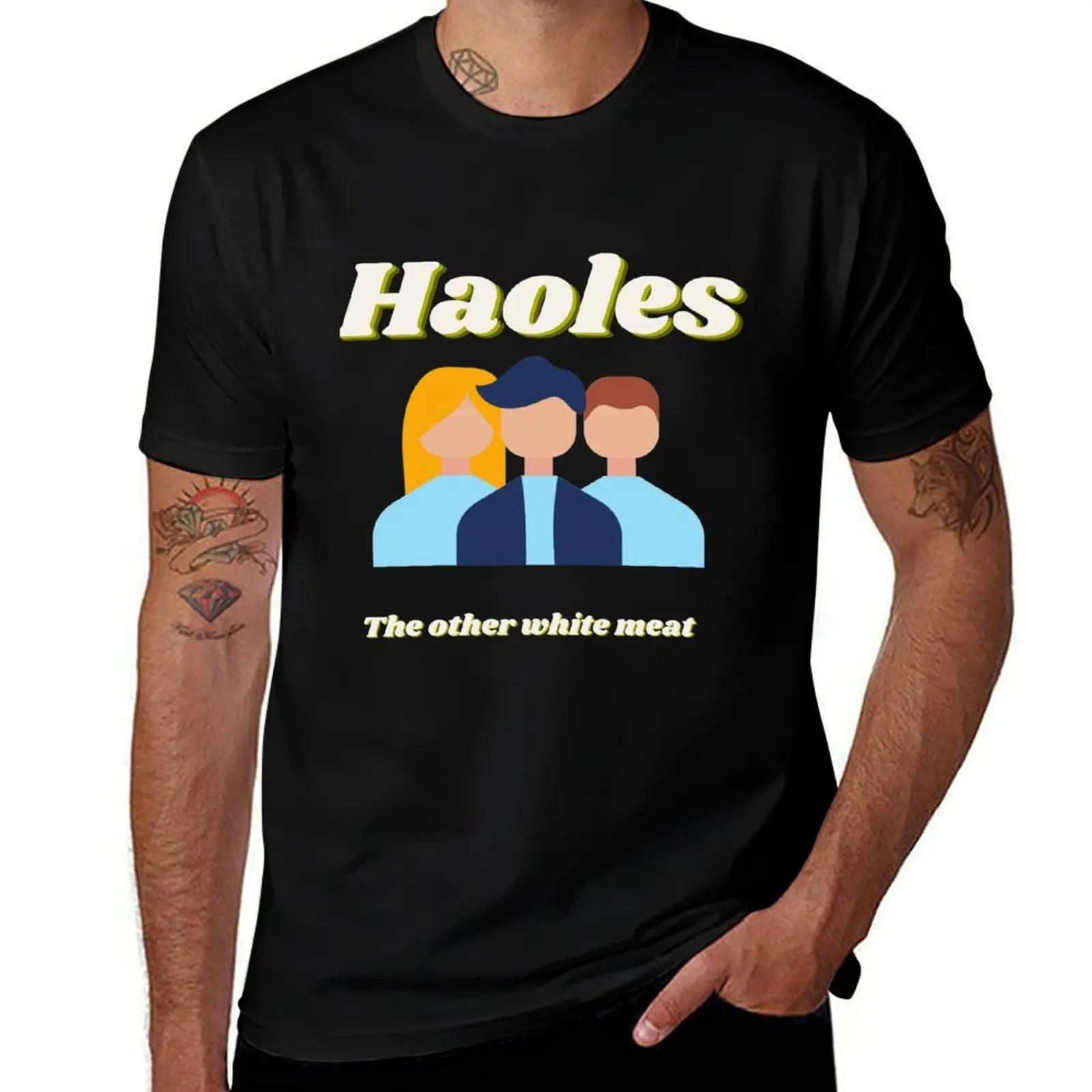 Фото Футболка Haoles The Other White Meat, универсальная базовая модель с коротким рукавом. №1