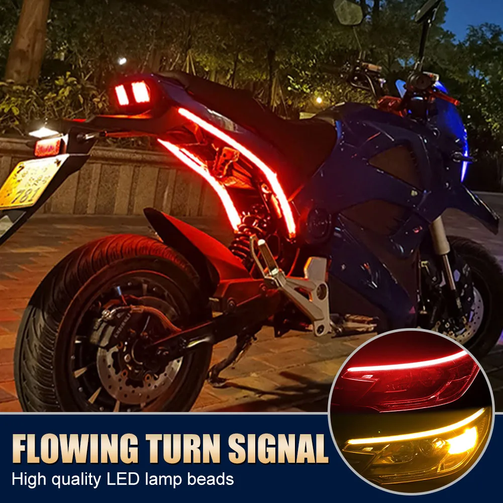 

2Pcs Car LED Strip Light LED DRL Daytime Running Lights Waterproof Turn Signal Indicators Lamp For Motorcycle Car Accessories