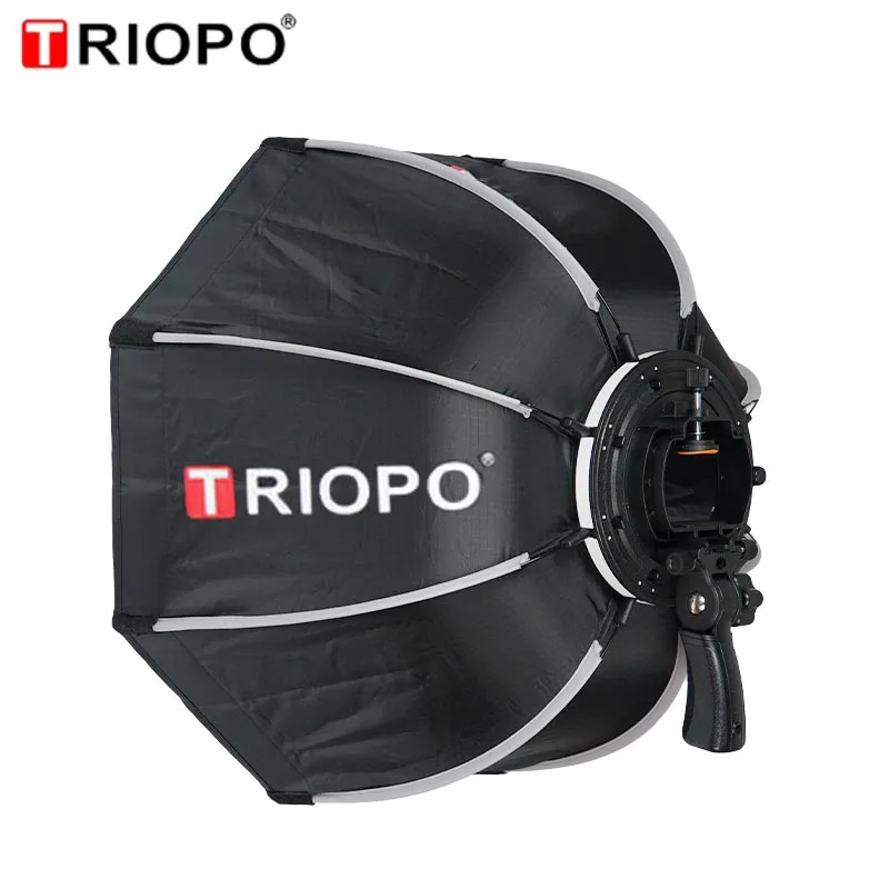 

2023 TRIOPO 55cm 65cm 90cm Foldable Octagon Softbox Bracket/Bowns Mount Soft box Handle for Godox Yongnuo Speedlite Flash Light