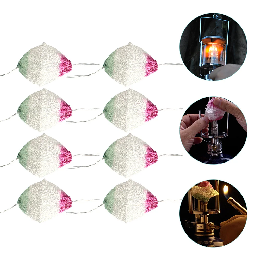 

12pcs Lantern Mantles Double Head Gas Oil Wick Gauze Mantle Lantern Wick Mantle