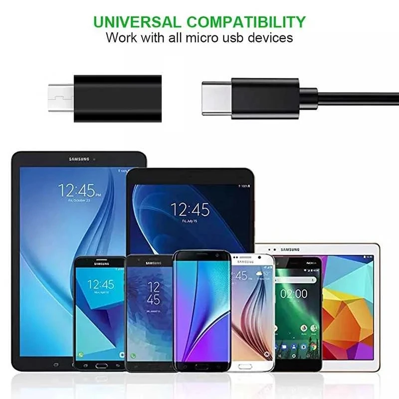 USB Type C Female To Micro USB Male Adapter Connector Type-C Micro USB Charger Adapter for Xiaomi Redmi Huawei Phone Converter