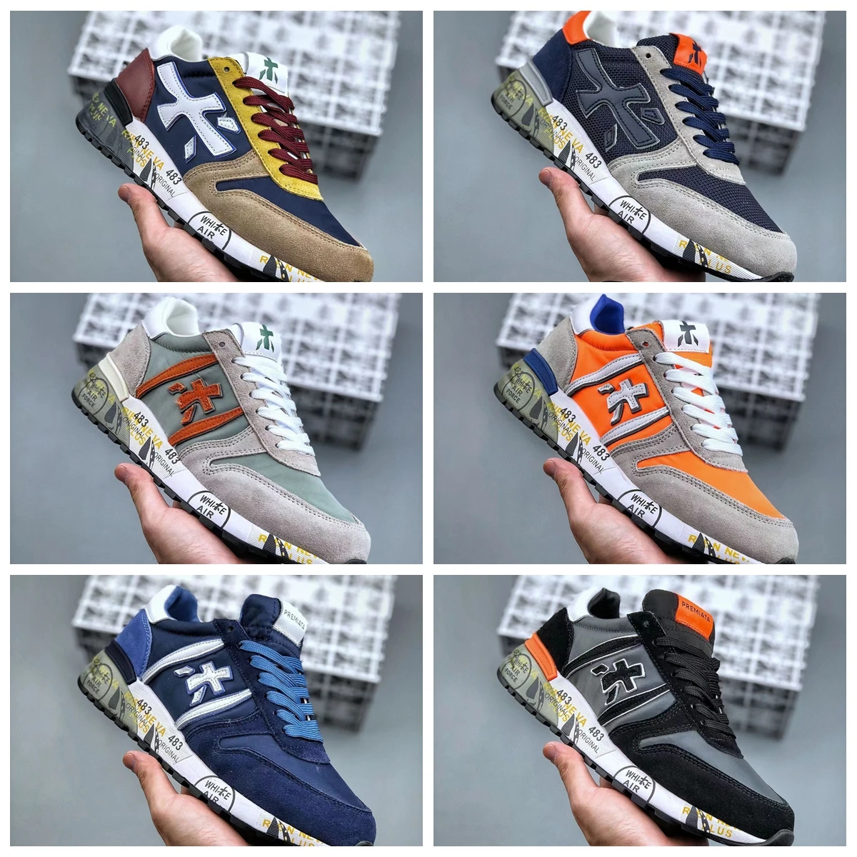 

Men's PREMIATA Shoes Fashion Lightning Skateboard Running Shoes Breathable Casual Shoes Student Couple Outdoor Sneakers Eur40-45