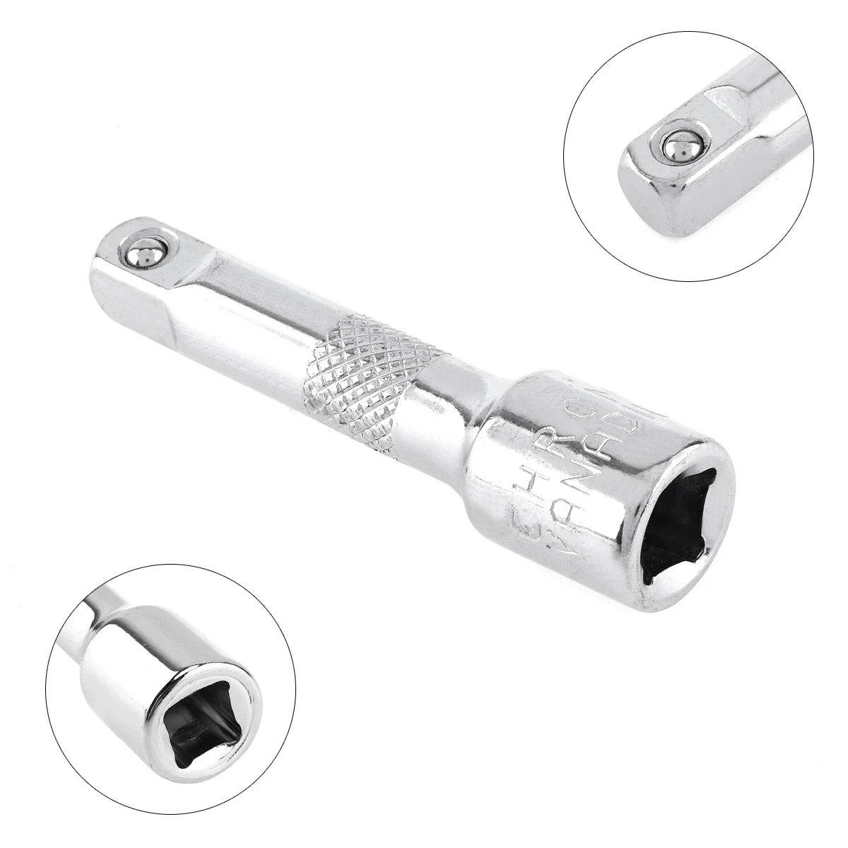 

1 / 4 Chromed Steel Extension Bar 50MM Drive Ratchet Wrench Socket Adapter Power Drill Adapter for Installation and Maintenance